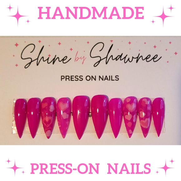 Shine by Shawnee Other - Handmade Luxury Press-On Nails | Sturdy & Reusable | PINK ROMANCE